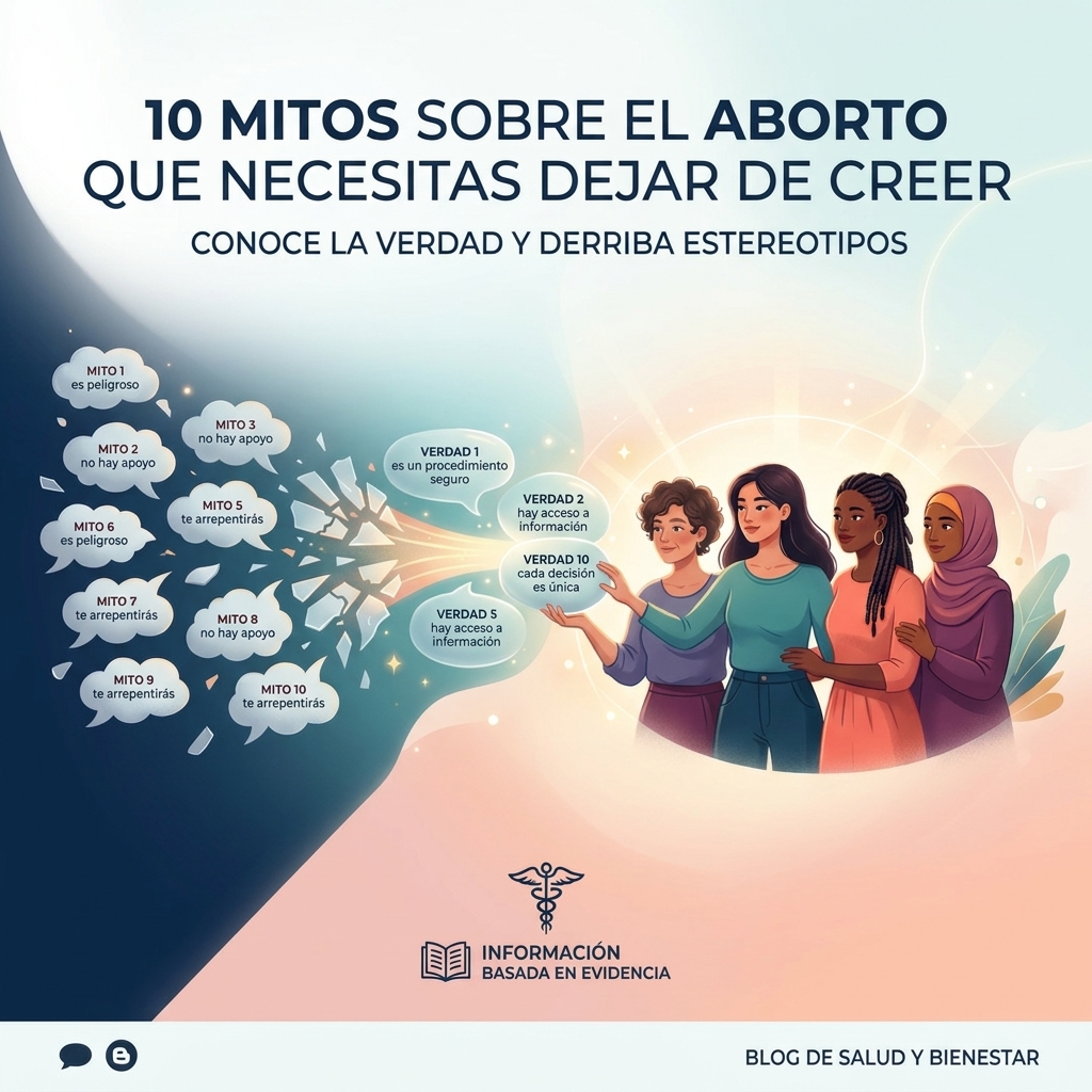 Infografia 10 mitos sobre el aborto y salud reproductiva FemClinic
